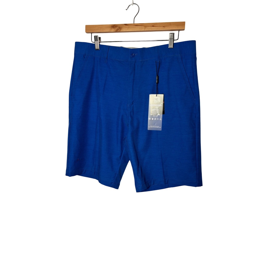 HEAD Men Golf Shorts 34 Blue Stretch Moisture Wicking Performance‎ Athletic